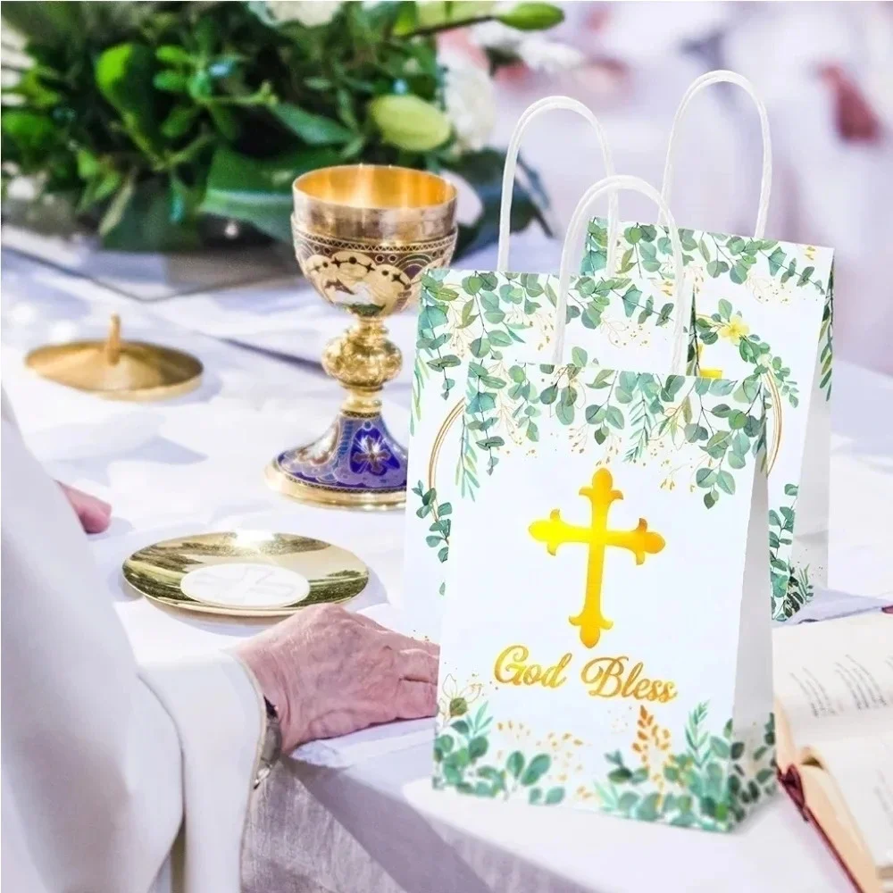 50 Pcs First Communion Gift Bag Baptism Gift Bag Christian Gift Bags